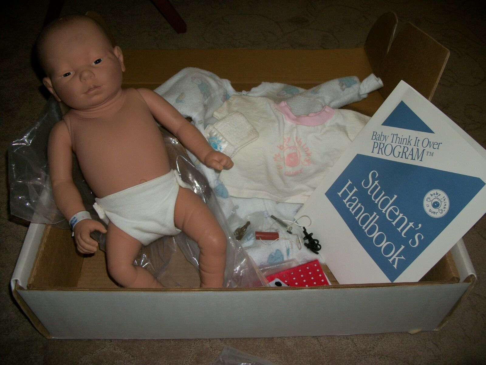 Baby Think It Over Gen 4 Caucasian Female Doll Works With Care Keys Instructions